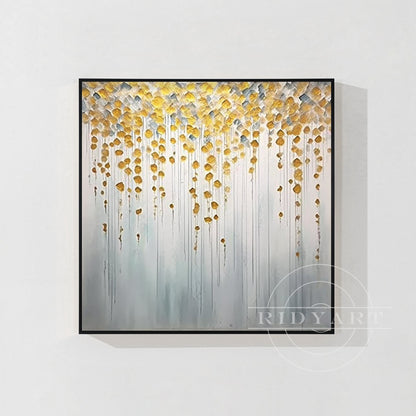 Sage Green Mountain Painting - Minimalist Large Wall Art