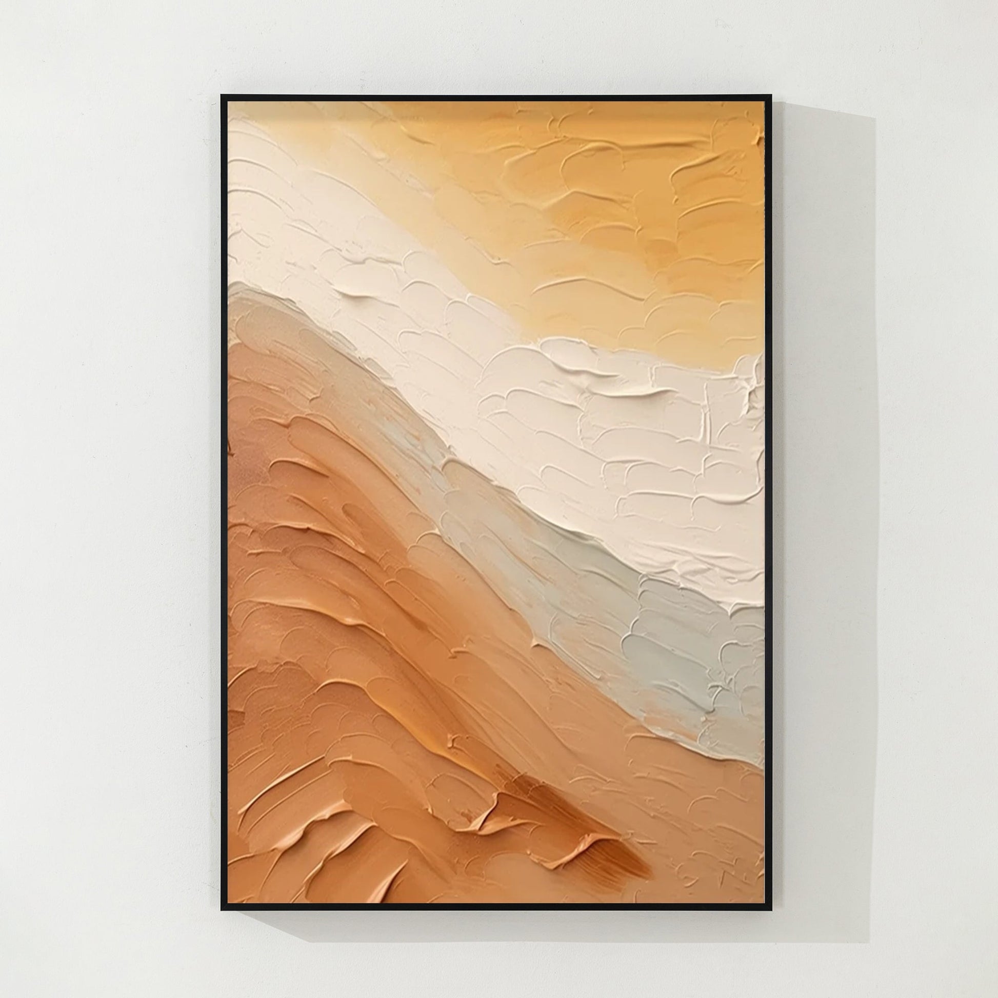 Earth Tone Ocean Abstract 3D Textured Wall Art