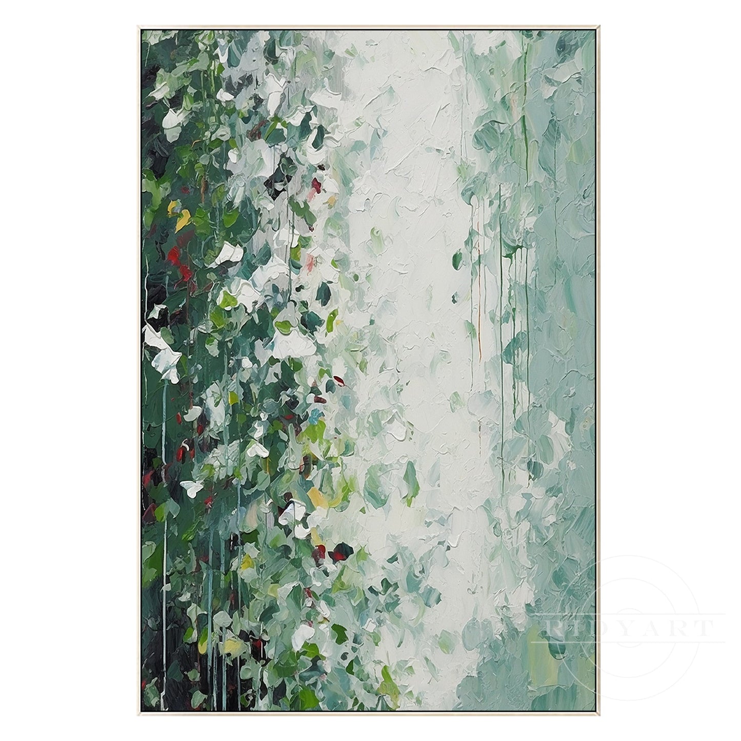 Abtract Green Leaf Painting