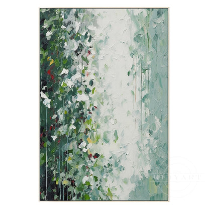 Abtract Green Leaf Painting
