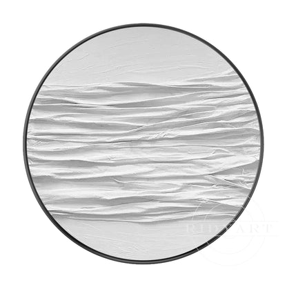 Minimalist Round 3D Textured Wall Art