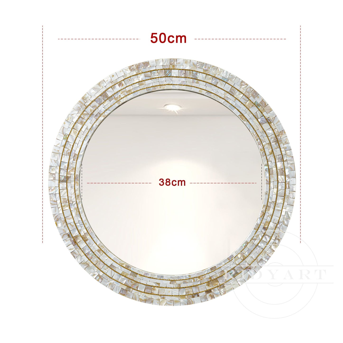 Round shells Mirror decor_03