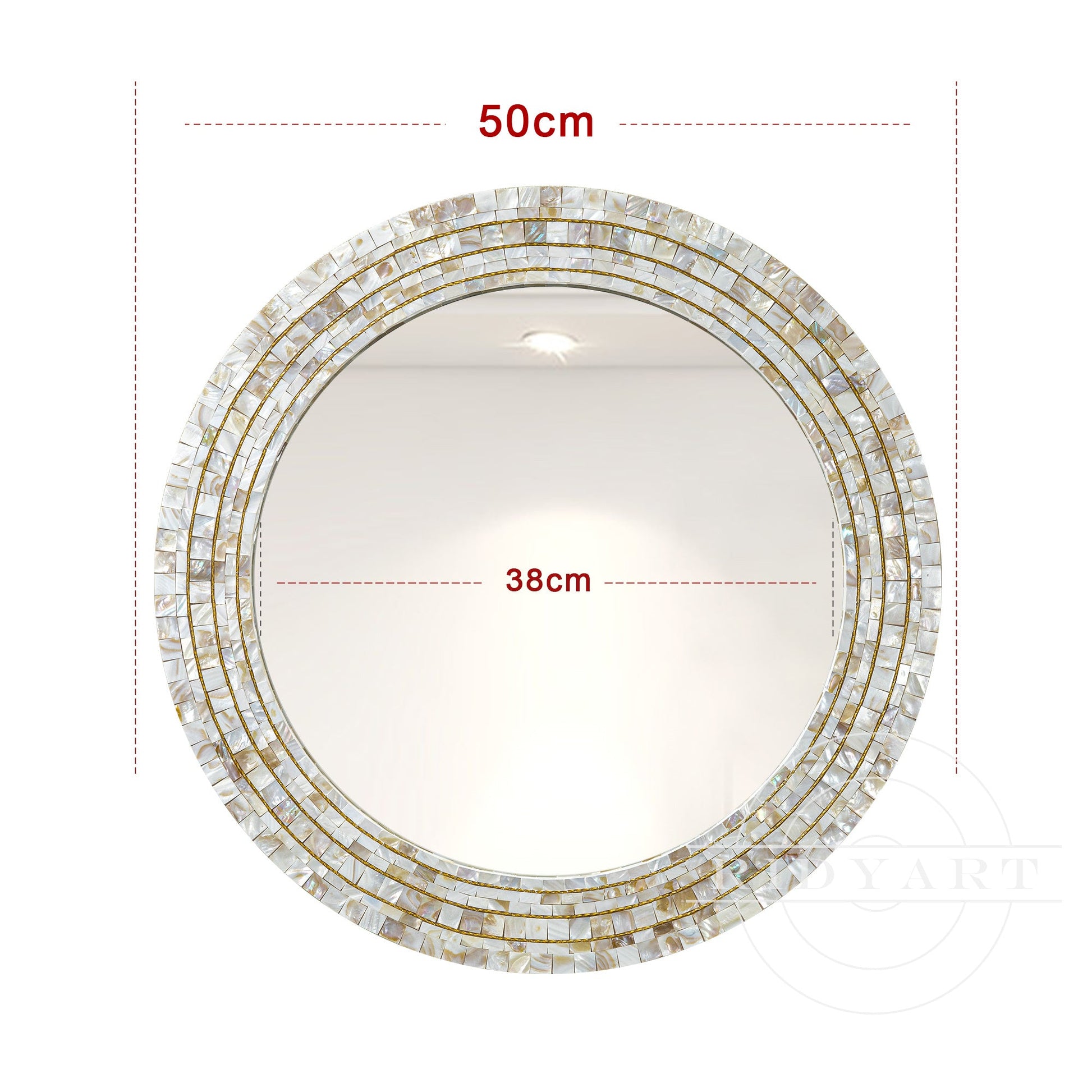 Round shells Mirror decor_03