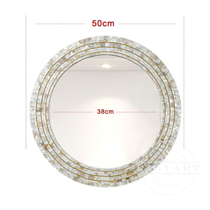 Round shells Mirror decor_03