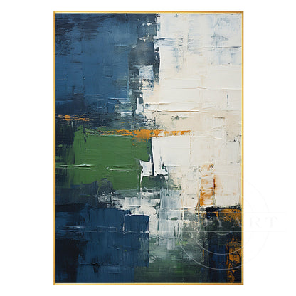 Navy blue Green Art