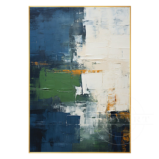 Navy blue Green Art