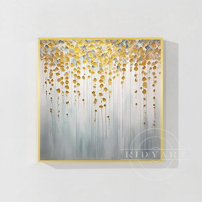Sage Green Mountain Painting - Minimalist Large Wall Art