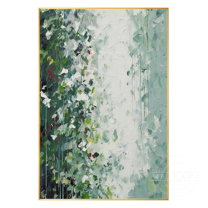 Abtract Green Leaf Painting
