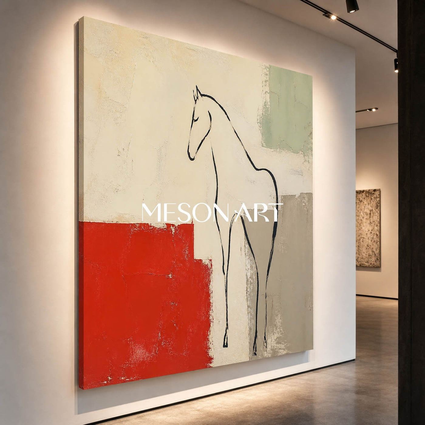 Equine Silhouette In Red #MA252