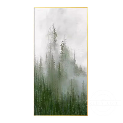 Foggy forest wall art