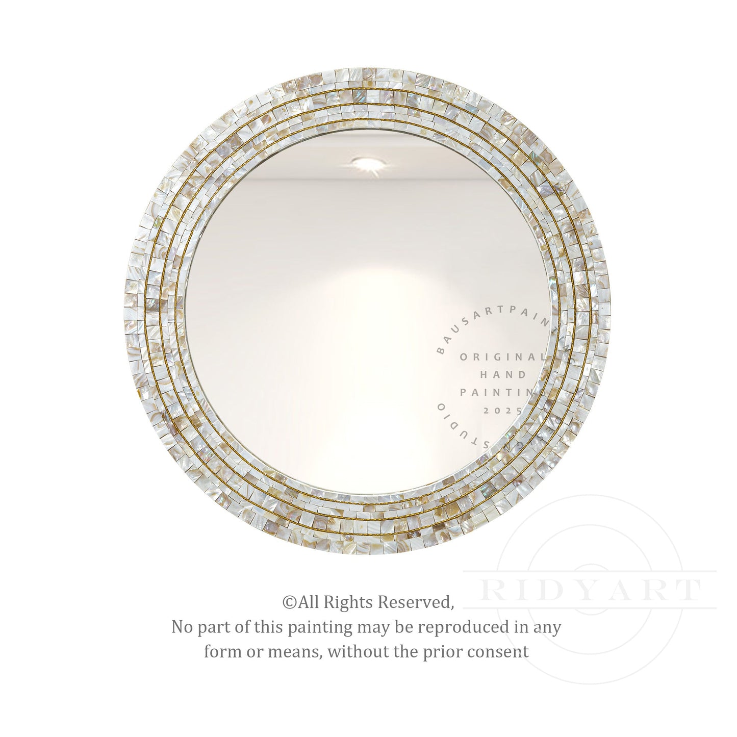 Round shells Mirror decor_03