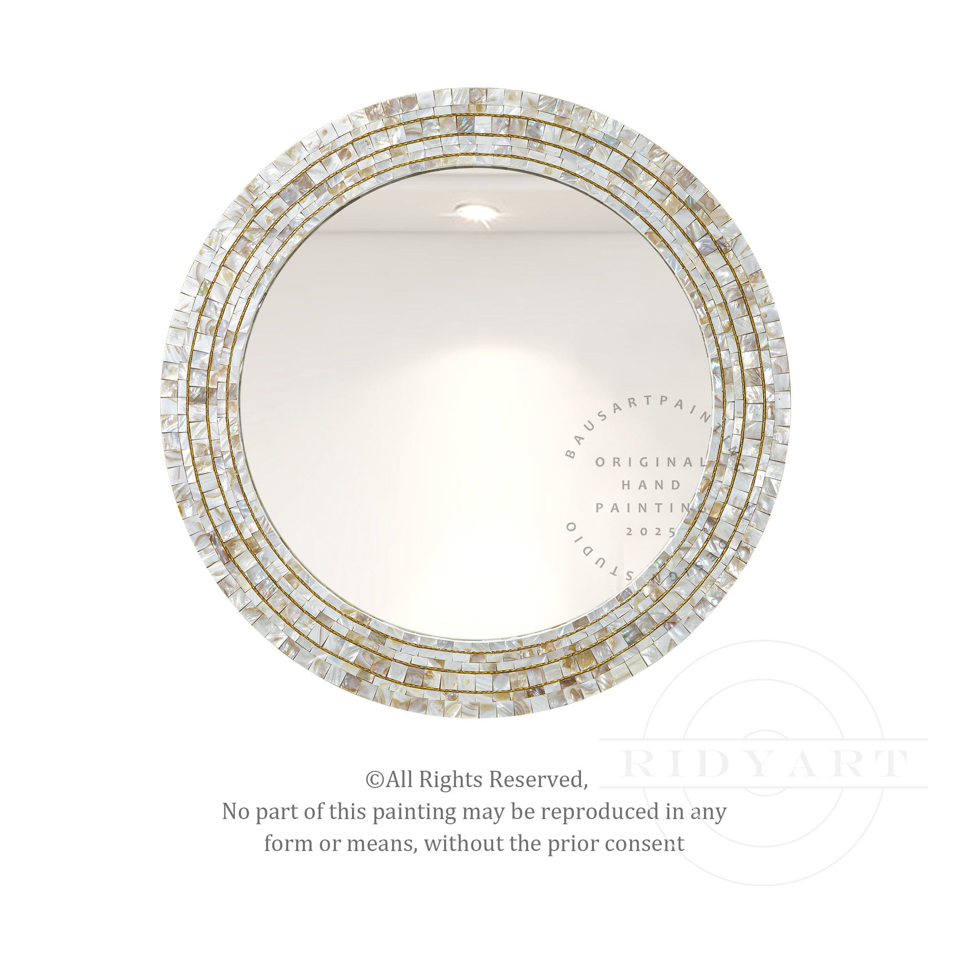 Round shells Mirror decor_03