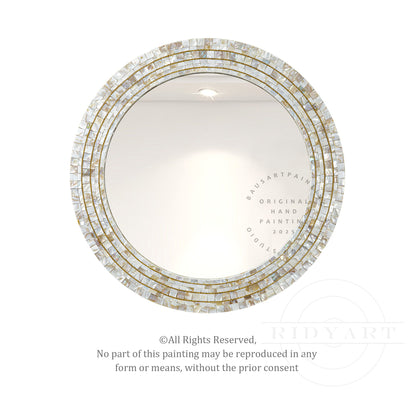 Round shells Mirror decor_03