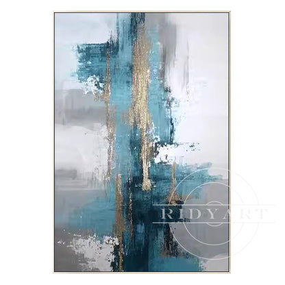 Teal Abstract painting #BA585