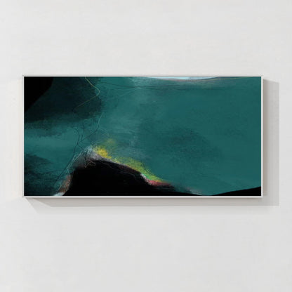 Green Black Abstract Art