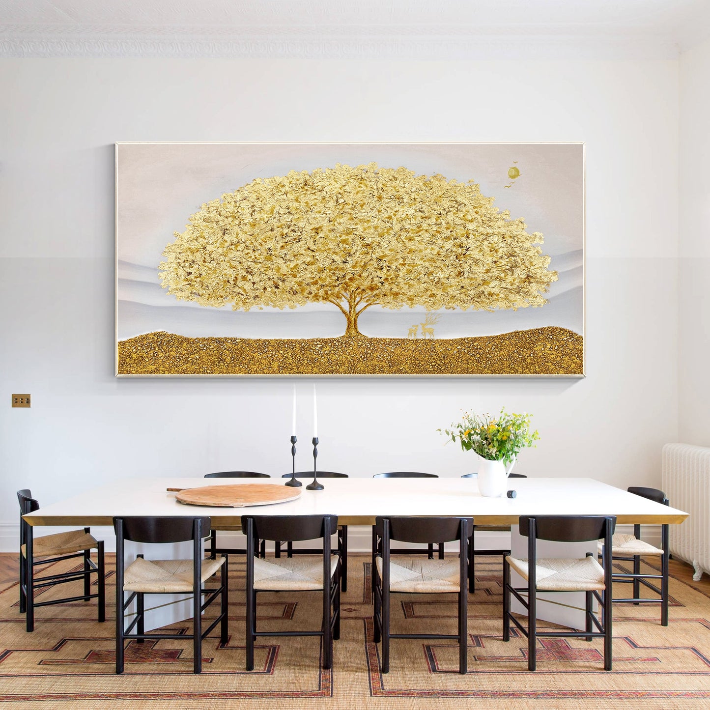 Gold Tree Painting horizontal wall art