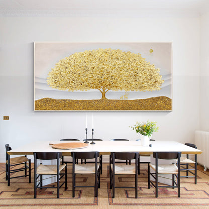 Gold Tree Painting horizontal wall art