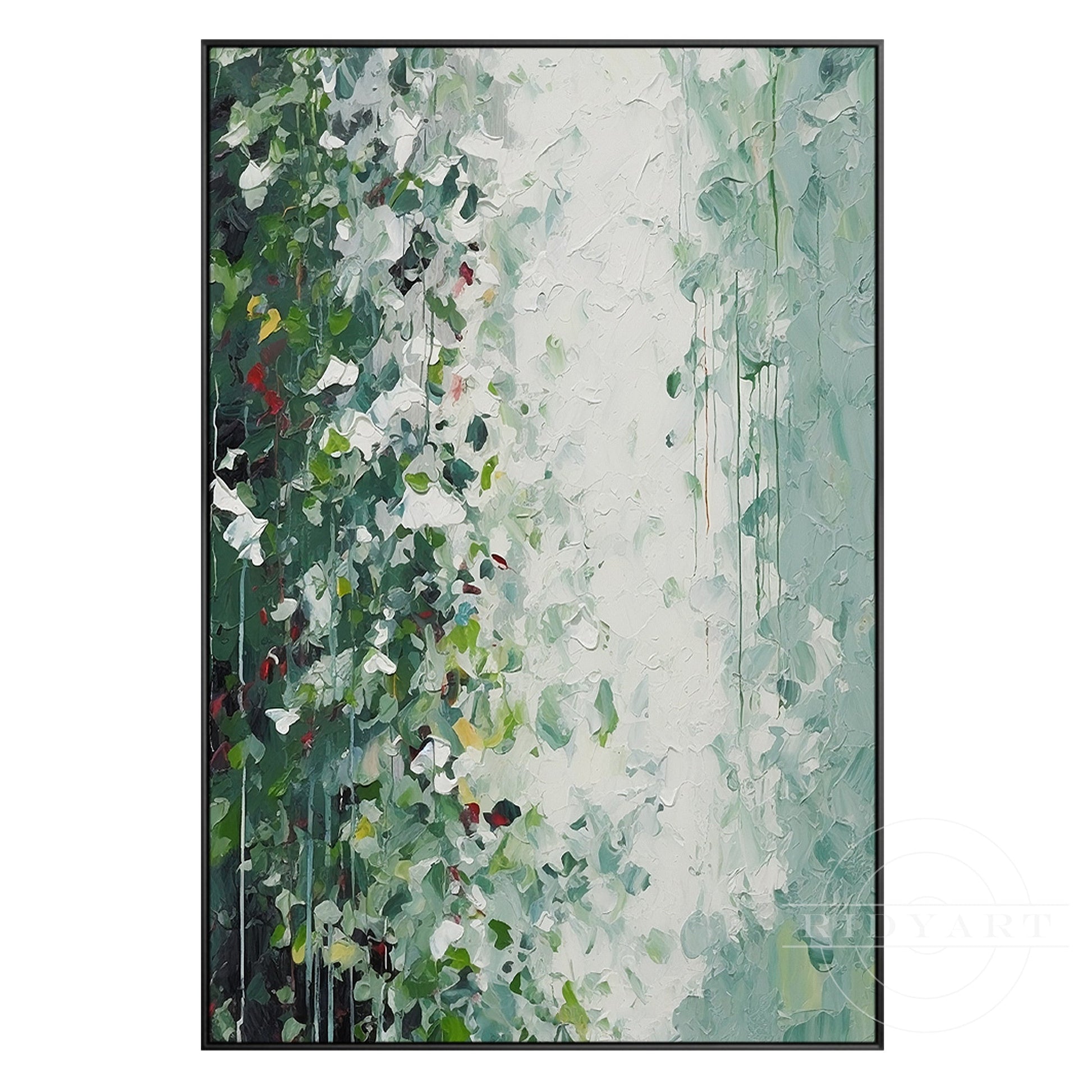 Abtract Green Leaf Painting