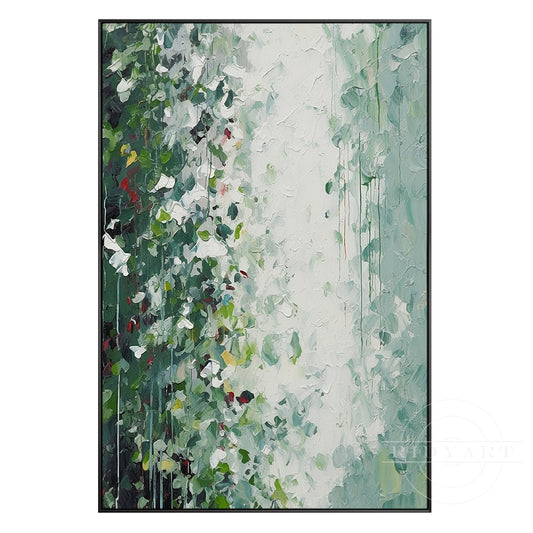 Abtract Green Leaf Painting