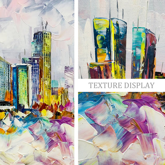Philadelphia skyline  oil painting