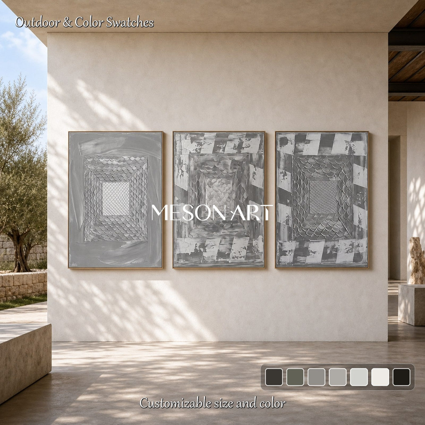 Monochrome Geometric Echoes #TX693