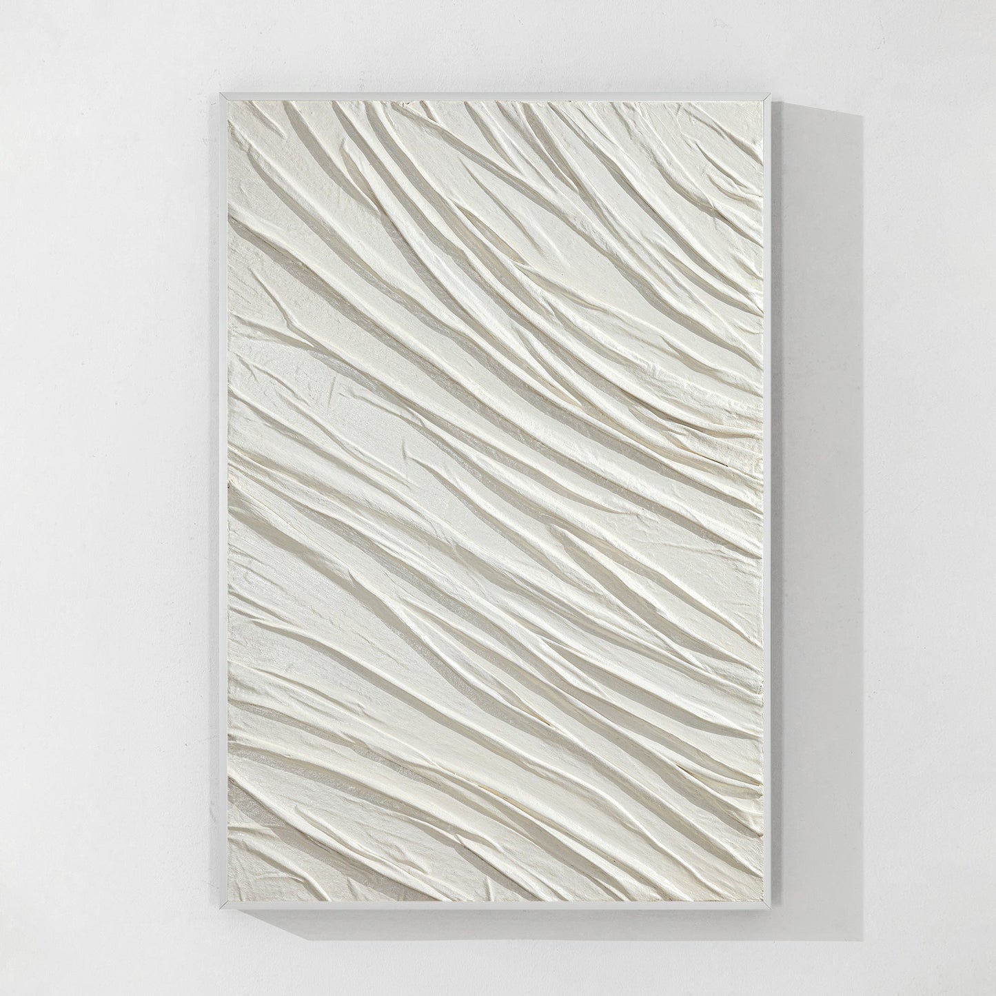 White Textured Minimalist Wall Art