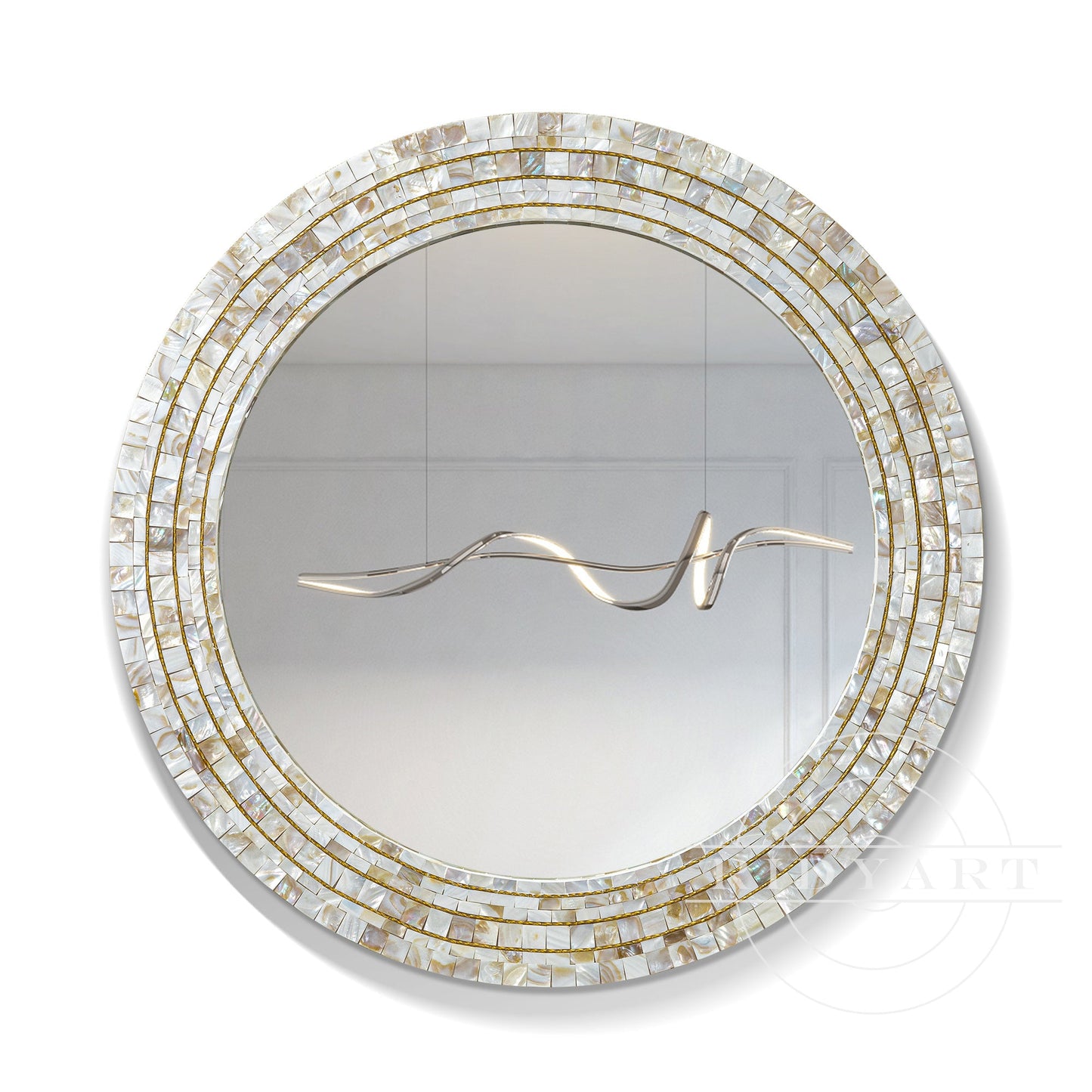 Round shells Mirror decor_03