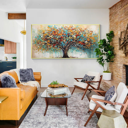 Abstract Colorful Tree of Life painting