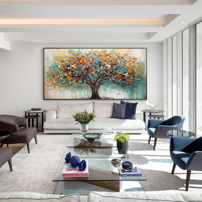 Abstract Colorful Tree of Life painting