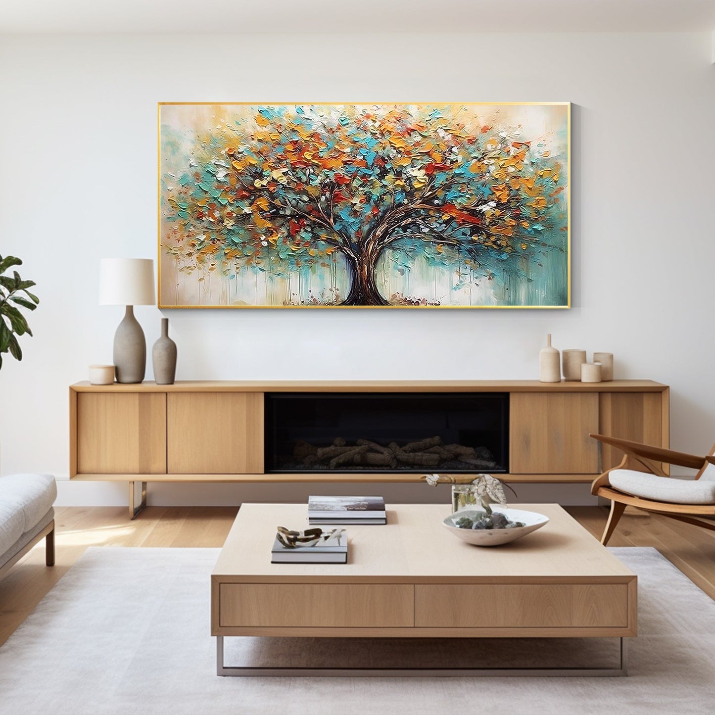 Abstract Colorful Tree of Life painting