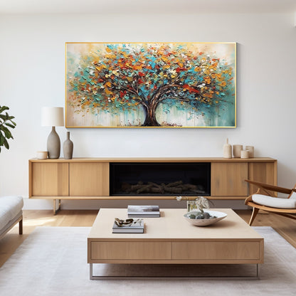 Abstract Colorful Tree of Life painting