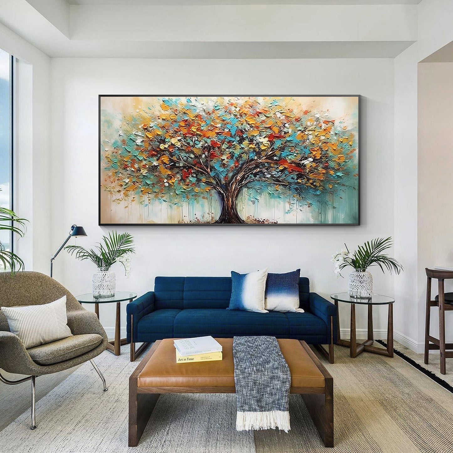 Abstract Colorful Tree of Life painting