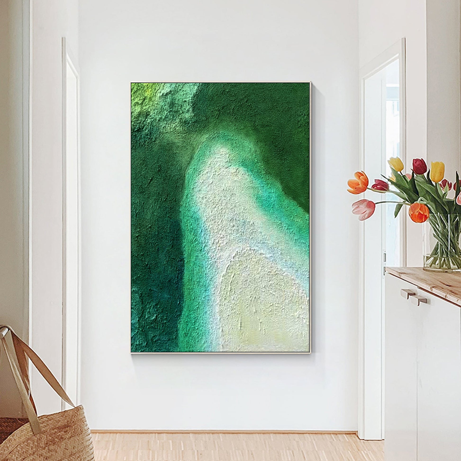Beach Abstract Oil Painting With Beautiful Ocean