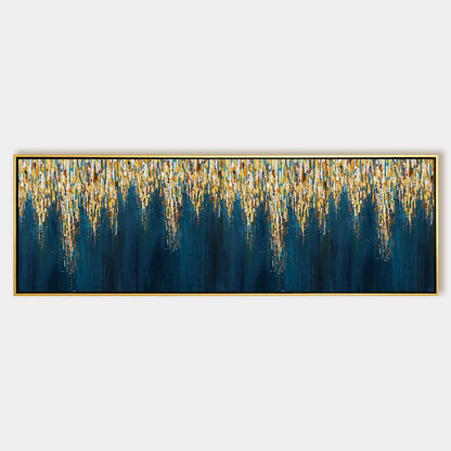 Navy Blue Abstract Long Narrow Art