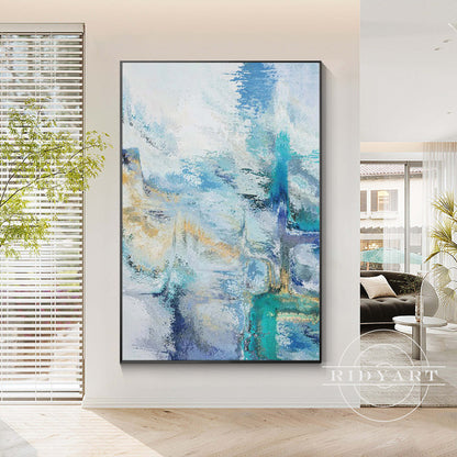 Abstract Blue wall art