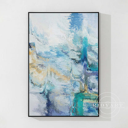 Abstract Blue wall art