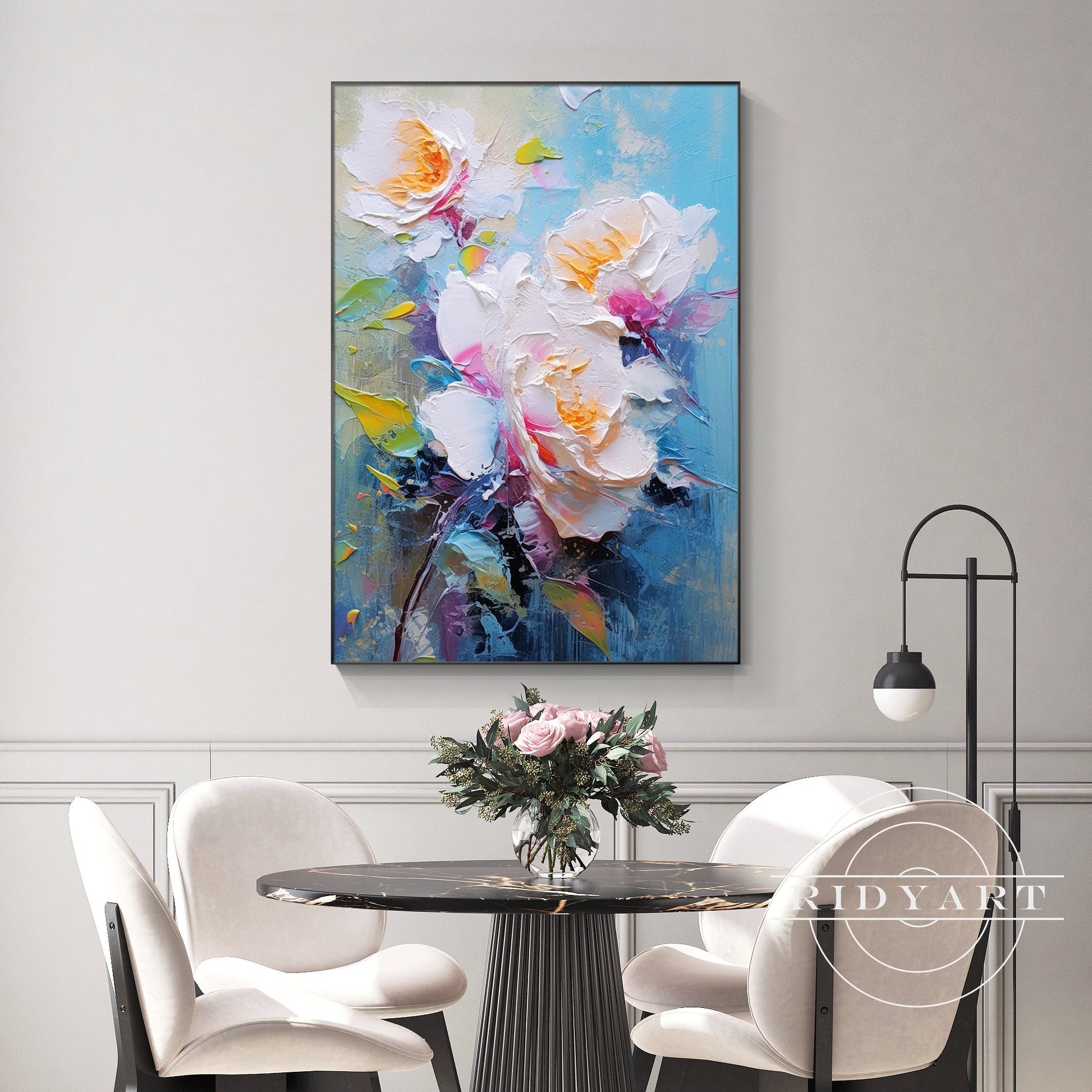 Abstract Flower wall art