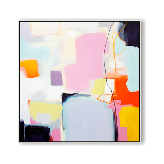 Colorful Pink Abstract Painting