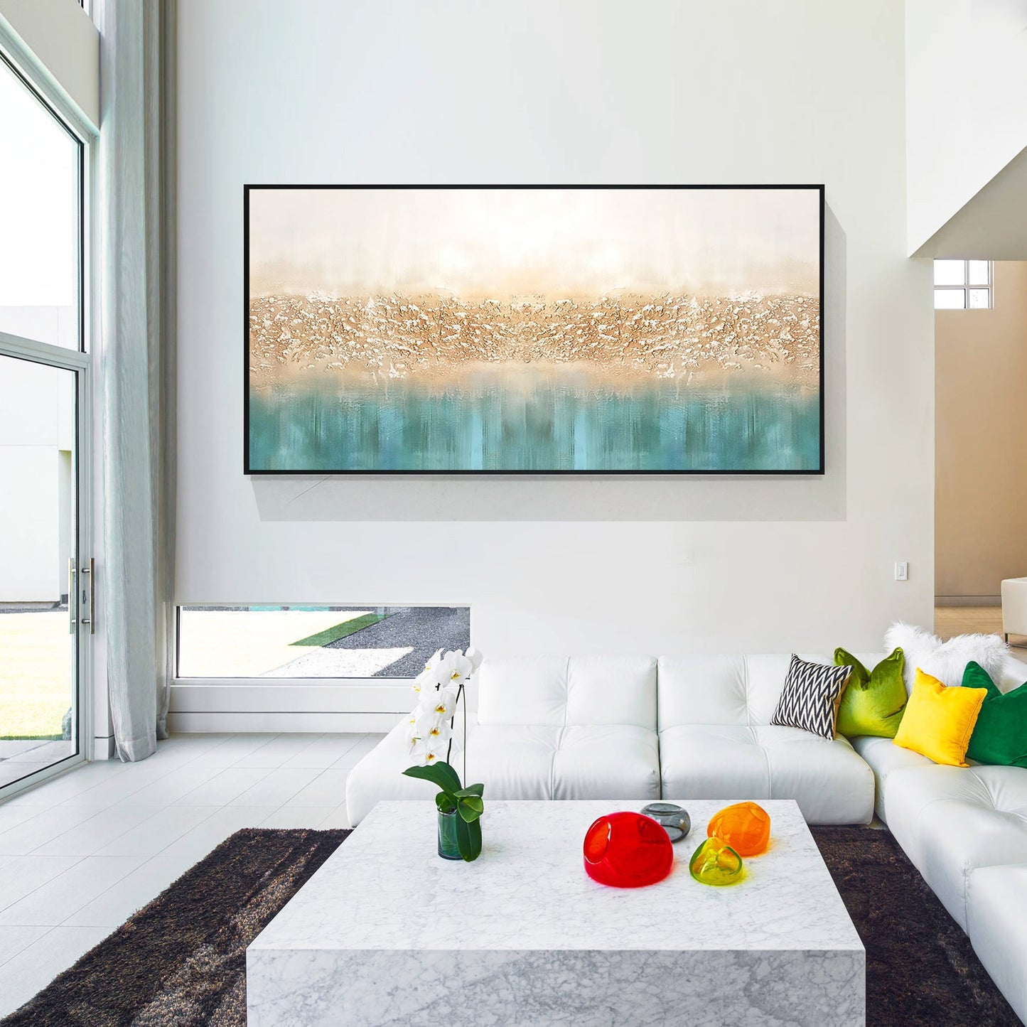 Abstract Teal Art