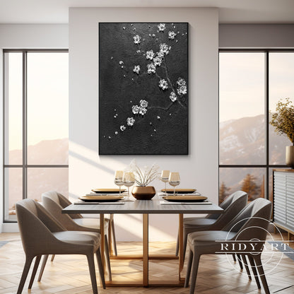 Abstract Textured flower art