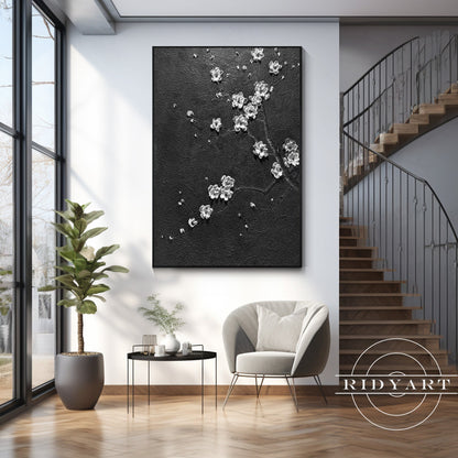 Abstract Textured flower art