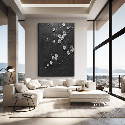 Abstract Textured flower art