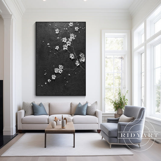 Abstract Textured flower art