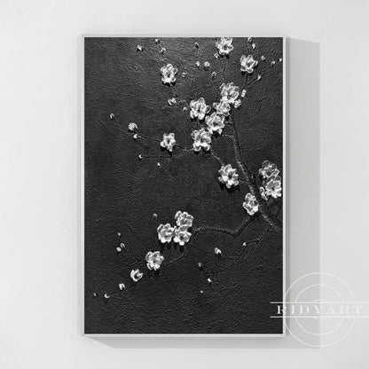 Abstract Textured flower art