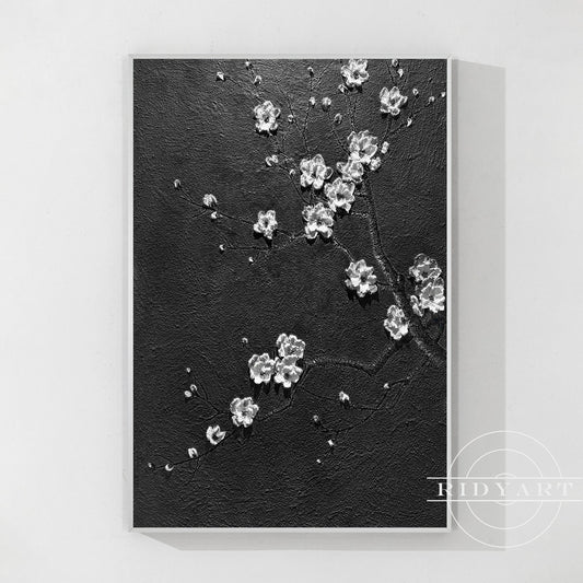 Abstract Textured flower art
