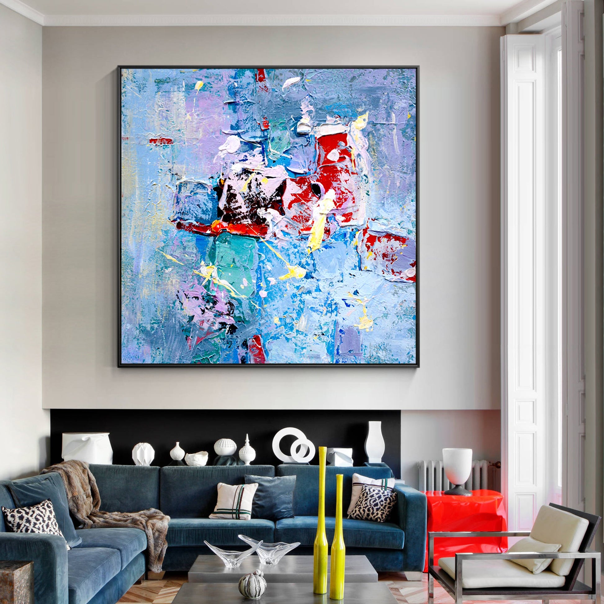 Abstract Colorful Textured Art