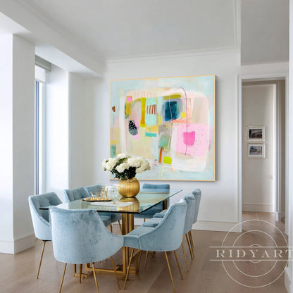 Pink Abstract wall art 7artA841