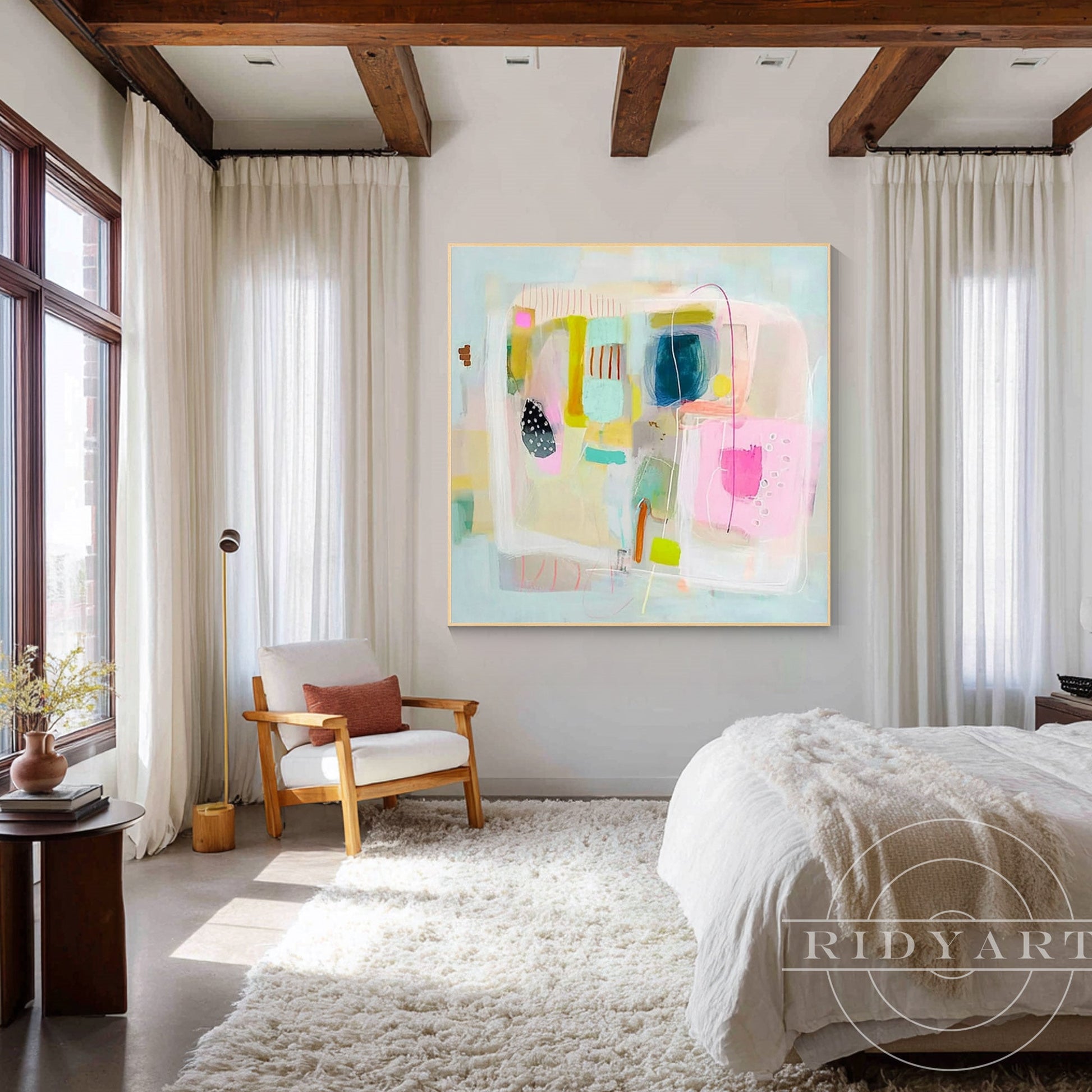Pink Abstract wall art 7artA841