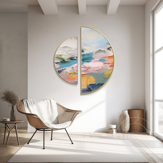 Set of 2 Pastel Wall Art