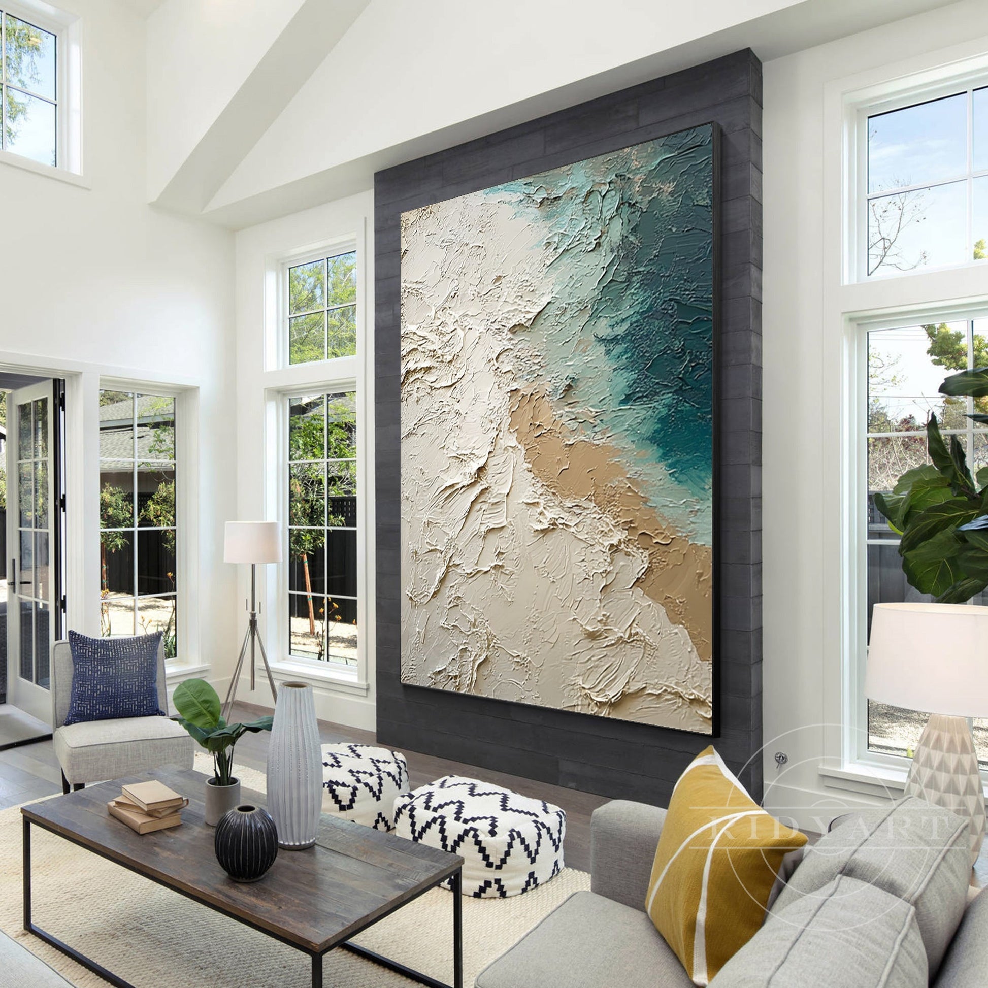 Abstract ocean wall art_7art825